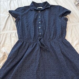 J.Crew Mercantile Navy Eyelet Dress